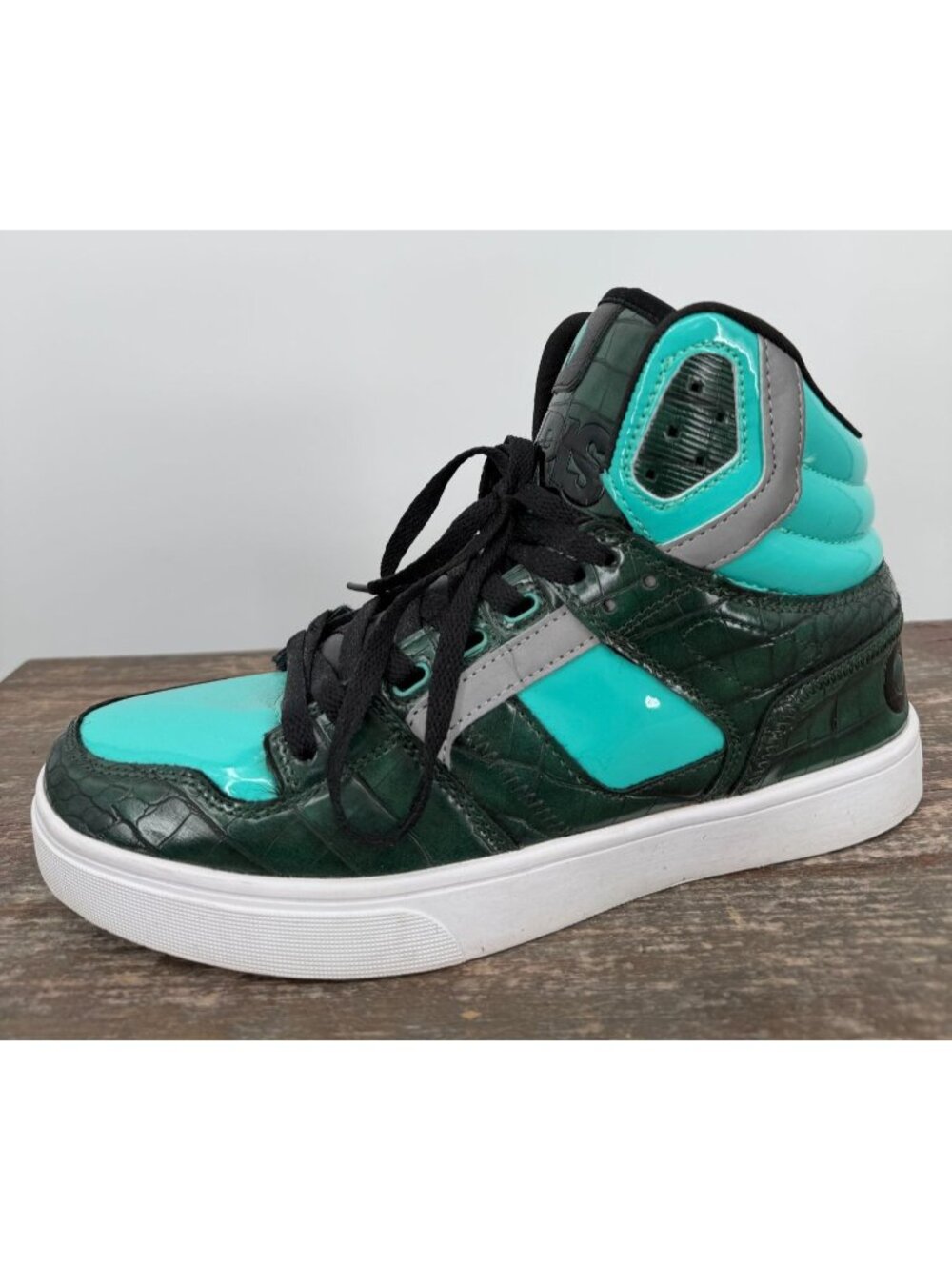 Osiris Clone Teal Black High-Top Men's Skate Sneaker 9 Streetwear Skate-Core